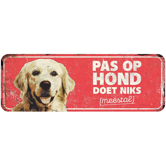 Golden retriever waarschuwingsbord nl D&D Home