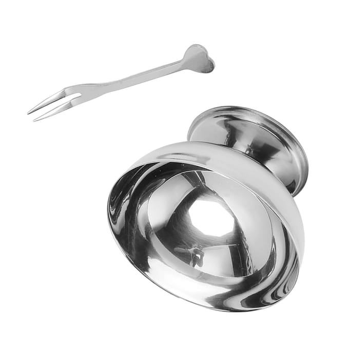 1 Set Coupe à Glace en Acier Inoxydable Délicate Réutilisable Bol à Glace pour Dessert Salades Pudding gray
