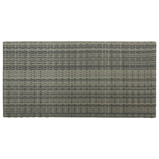 vidaXL - 5-delige - Tuinbarset - met - kussens - poly - rattan - grijs