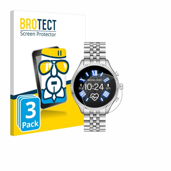 Screenprotector 3 Stuks voor Michael Kors Access Lexington 2 Beschermglas transparant