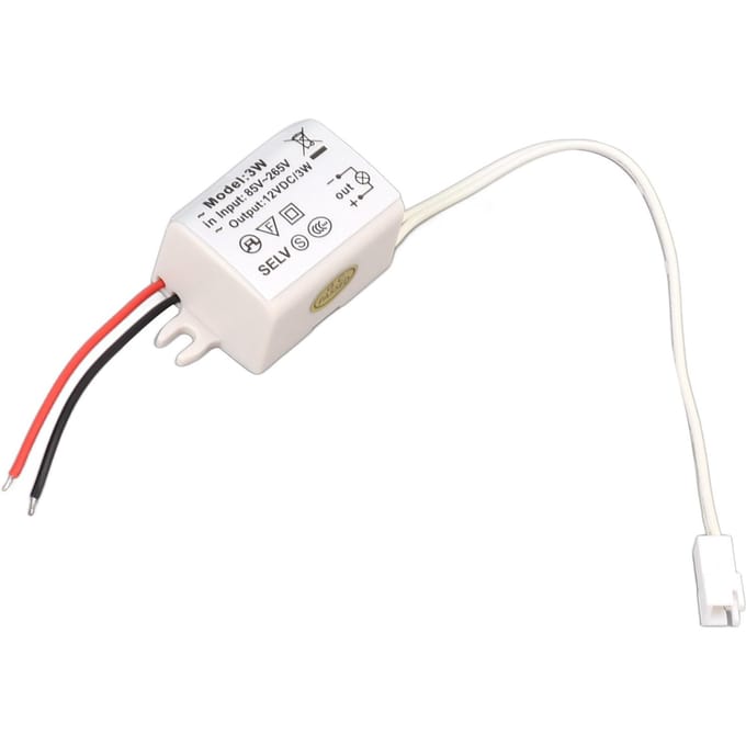 LED Driver Voedingsadapter DC12V 3W Compact Overspanningsbeveiliging voor LED Stripverlichting LED Lampen