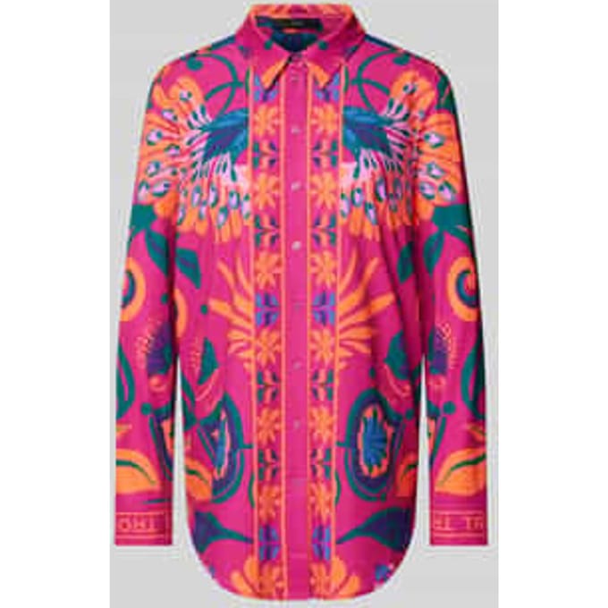 Blouse met all-over print