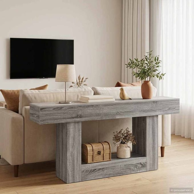 vidaXL - Grijze - Sonoma - 160 - x - 30 - x - 74 - cm