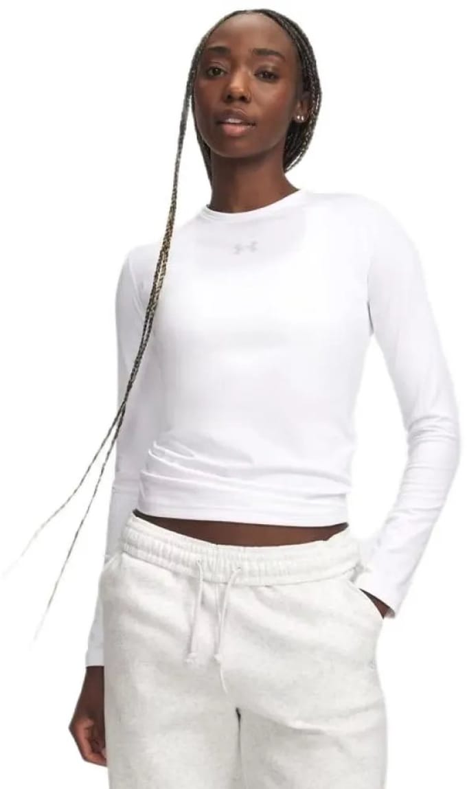 Under Armour Coldgear Crew T-shirt Met Lange Mouwen Wit S Vrouw