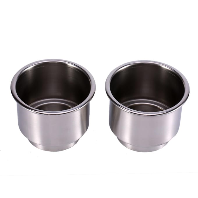 2 Stuks RVS Beker Drankfles Houder voor Marine Boot RV Camper gray