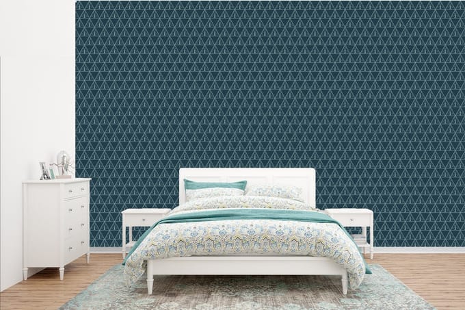 Behang - Fotobehang Design - Jongens - Driehoek - Kind - Breedte 385 cm x hoogte 240 cm