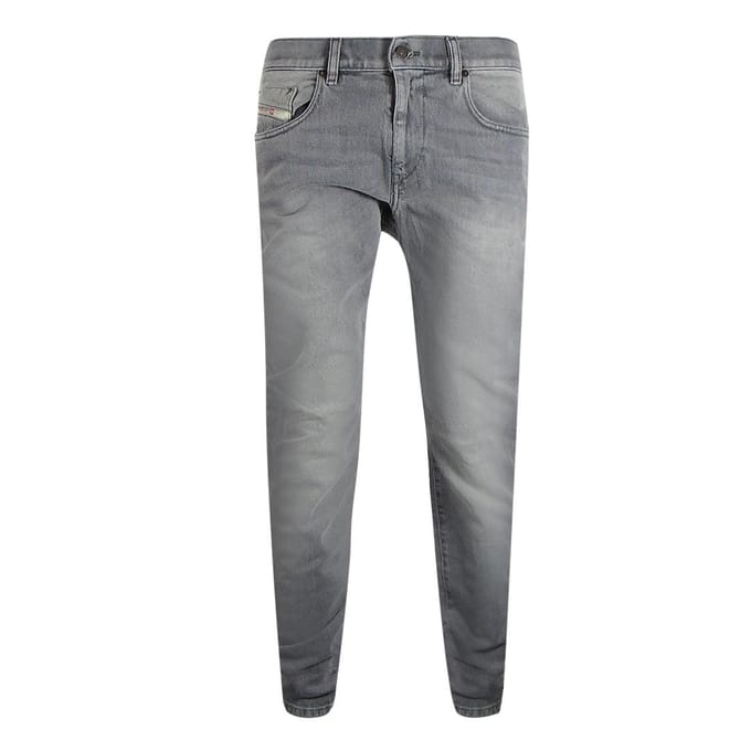 Diesel Heren 2019 D-Strukt-R Katoenen Denim Jeans (Grijs wasgoed)