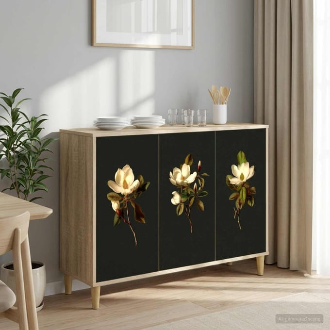 vidaXL - Dressoir - BREMEN - Sonoma - 102 - x - 33 - x - 75 - cm - Bewerkt - hout