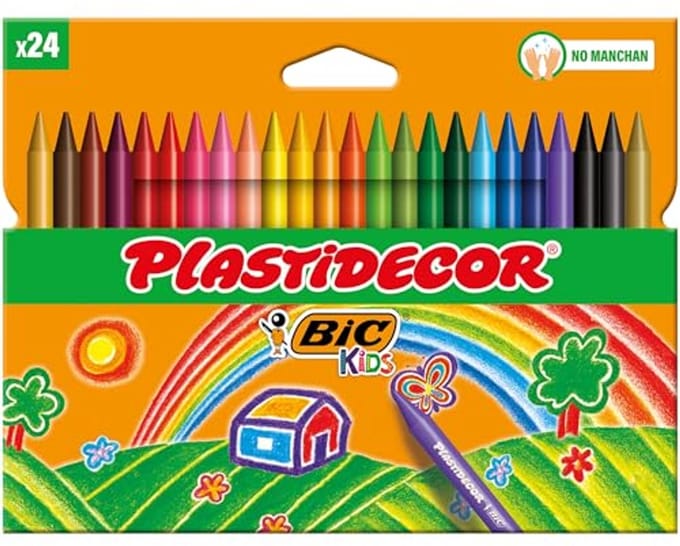 Kleurwaskrijt voor Kinderen, 24 Stuks, Creatieve Tekenervaring