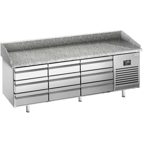 GGM Gastro Pizzakühltisch Premium PLUS - 1980x700mm - mit 9 Schubladen