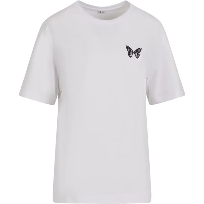Dames-T-shirt Mister Tee Butterfly EMB