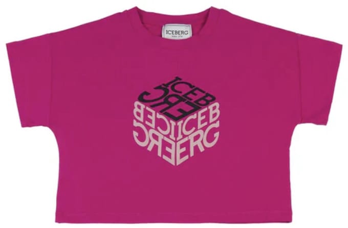 Iceberg crop top/t-shirt maat 128/134 fuchsia