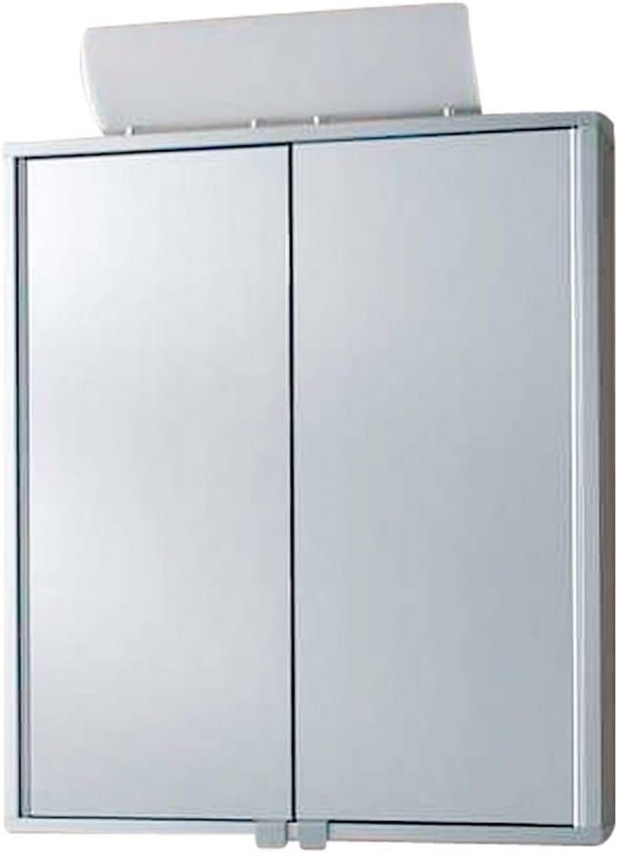 Aluminium Spiegelkast met Dubbele Deuren, Verlichting en Stopcontact