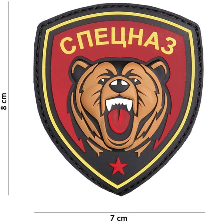 Embleem 3D PVC Spetsnaz beer rood
