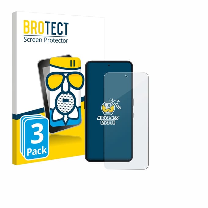 BROTECT - Screenprotector voor Nothing Phone (3a) Lite - Folie Beschermfolie Beschermglas matte 3 Stuks