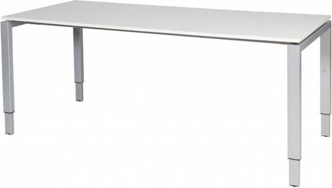 Verstelbaar Bureau - Domino 180x90 wit - alu frame