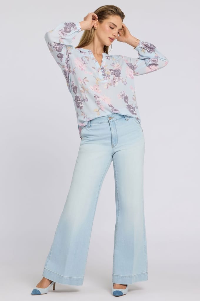Mia Palazzo Jeans Met Hoge Taille