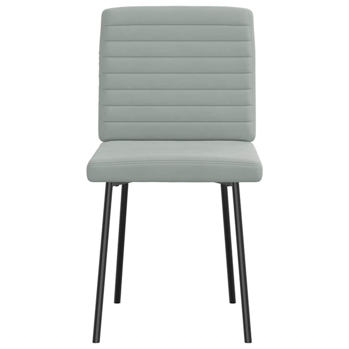 vidaXL - Eetkamerstoelen - 2 - st - fluweel - lichtgrijs