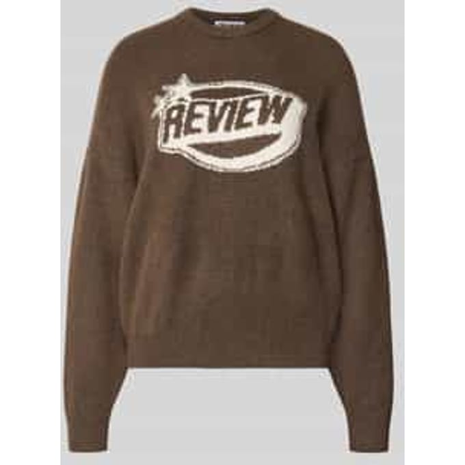 Gebreide pullover met labelprint