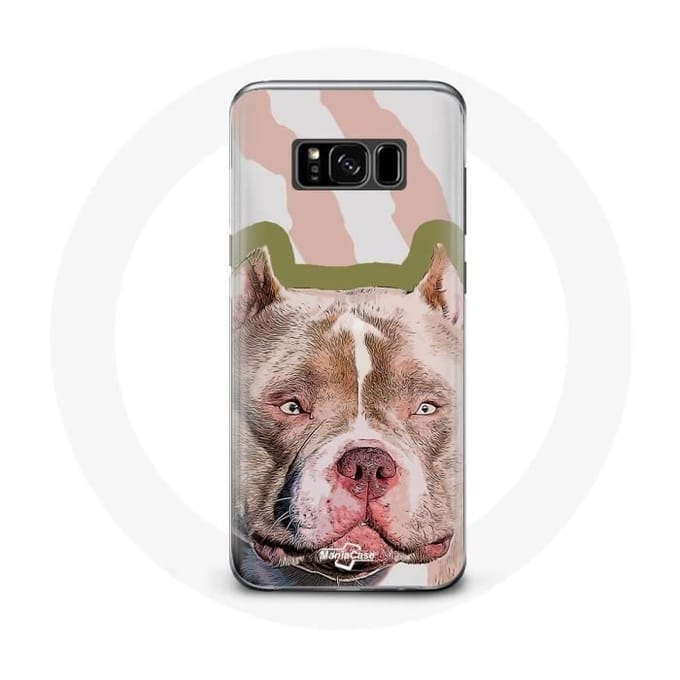 Coque - Samsung - Galaxy S8 - Marron - Chien de Pitbull - Rigide marron