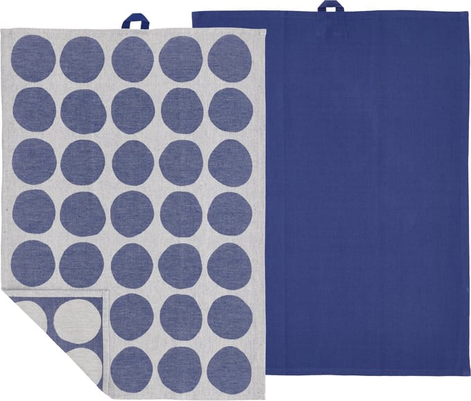 Södahl Bubbles Theedoek 50 x 70 cm 2 stuks Royal Blue