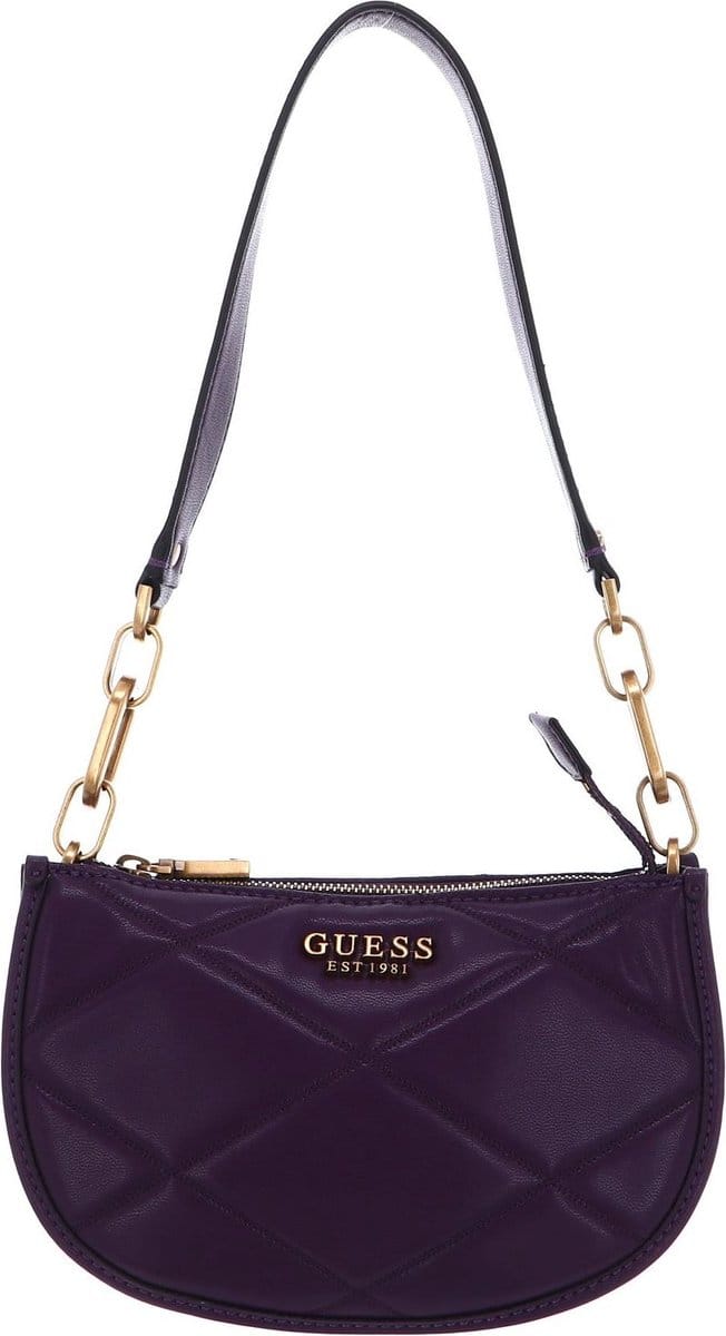 GUESS Schoudertas Cilian Top Zip Saddle Bag Amethyst Paars