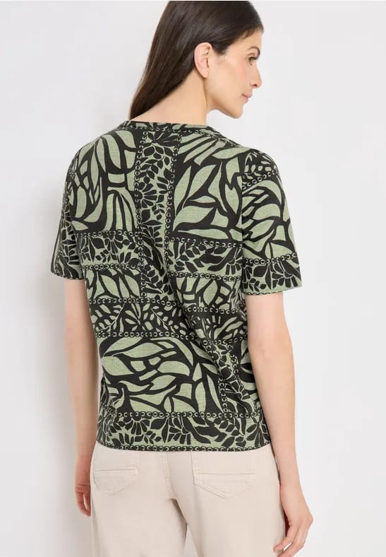 Shirt met patchworkprint