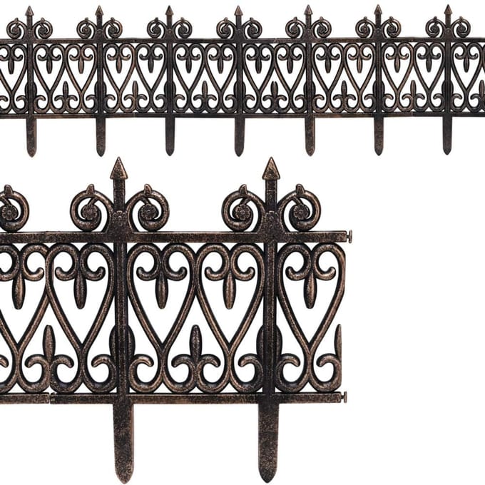 Deuba Borderrand Kunststof – 30 Stuks = 950cm UV-bestendig - Bruin