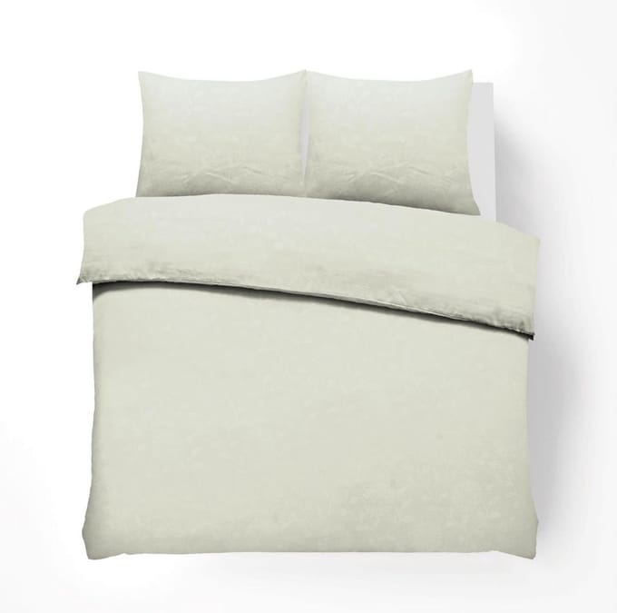 Husch Dekbedovertrek - Embossed Flower - 200x200/220 - Ecru