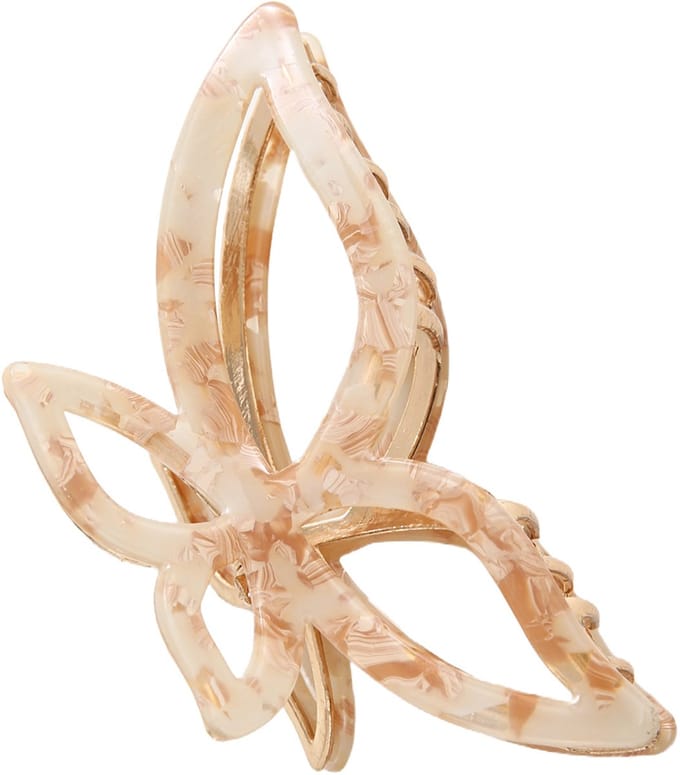 Emilie collection - haarklem - goud - geometrisch - metaal - vlinder