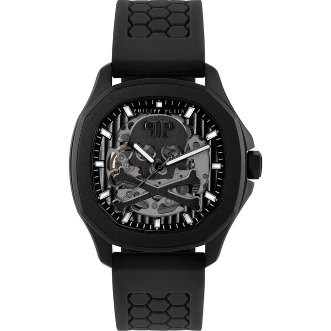 Philipp Plein $keleton $pectre PWRAA0923 Horloge - Siliconen - Zwart - Ø 42 mm