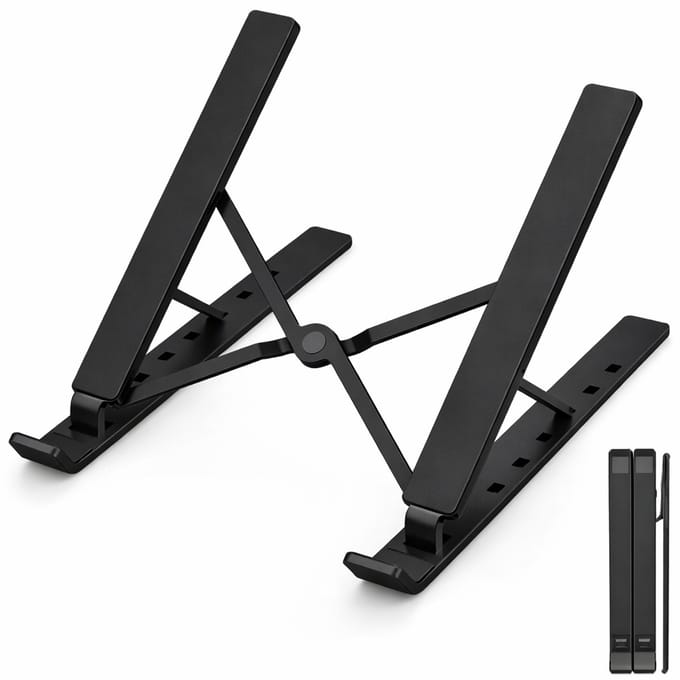 Sounix Laptop Standaard - Laptopstandaard - Geventileerde Koelcomputerstandaard - Verstelbare - 10-15.6" - Zwart