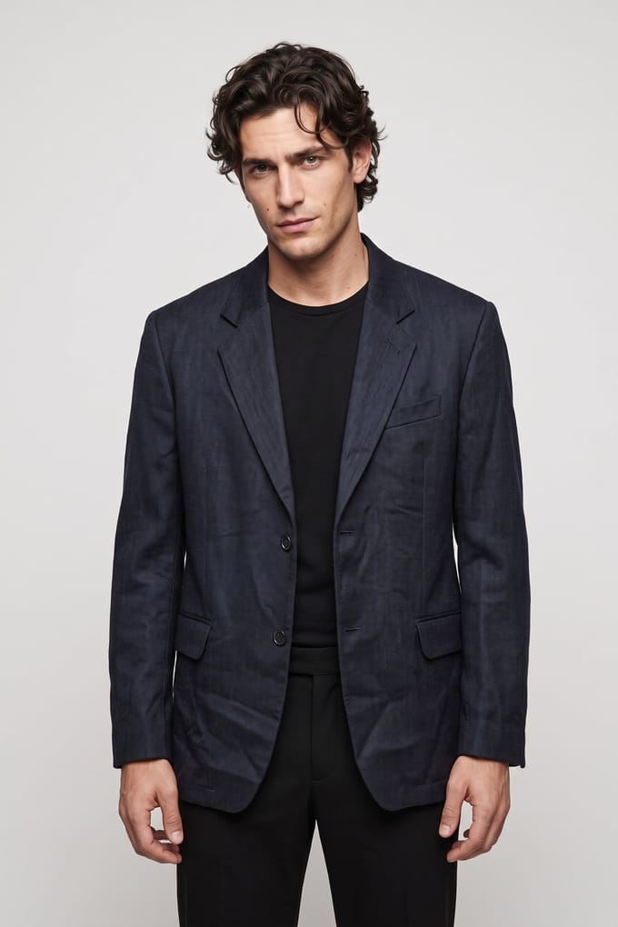 ARKET Dennis Leomaster Cotton Hemp Blue Größe: 50 Short | Blazer Outlet | Herren | Blau