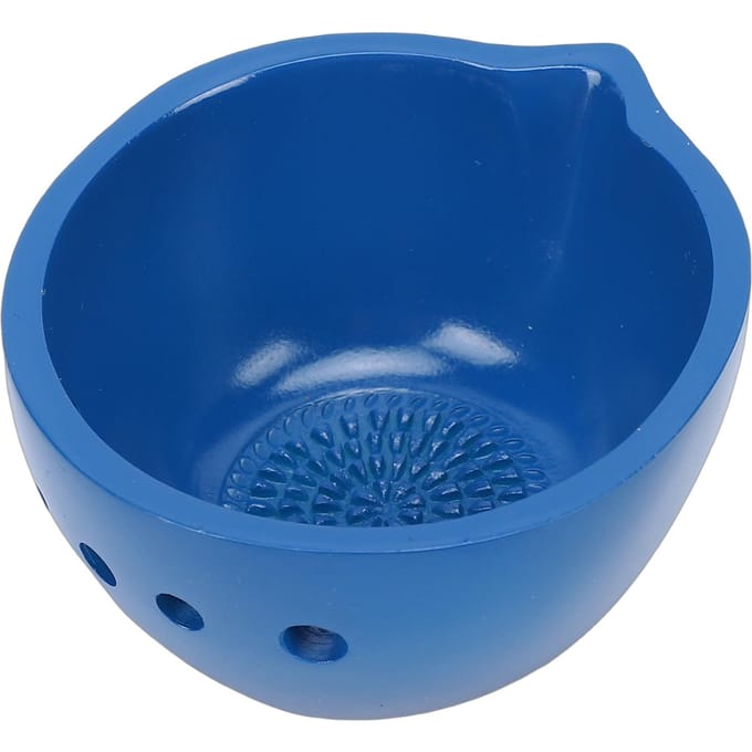 Knoflookrasp Schaal Cameric 2-in-1 Steenporselein Keuken Voorbereidingsgereedschap met 5 Gatafmetingen Efficiënt Raspen Blauw blue
