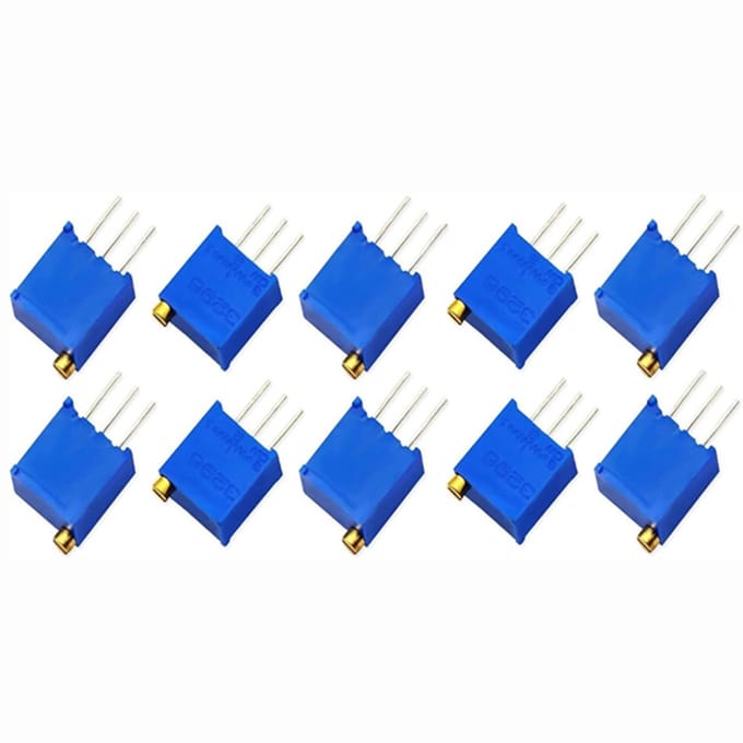 3296W 101 Weerstand regelbaar / precisie potentiometer 100 Ohm 10 stuks