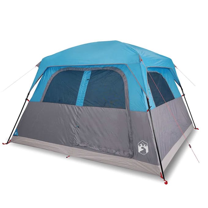 Vidaxl Gezinstent, 6 Pers., Blauw, Waterdicht