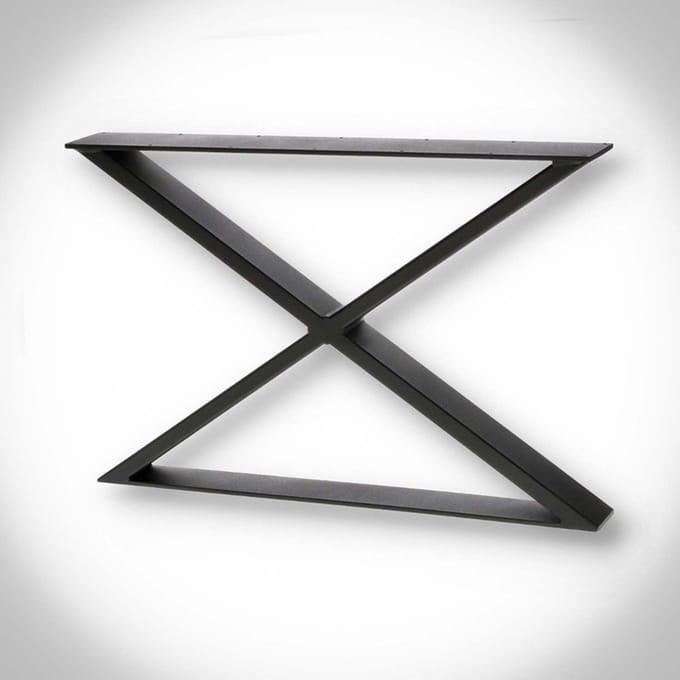 SEART Typ X - Loft Tafelpoot - 60x40 cm - Zwart - Staal