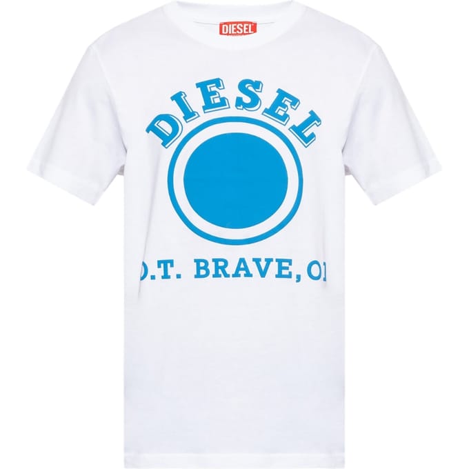 Wit T-shirt met Diesel Dot-logo