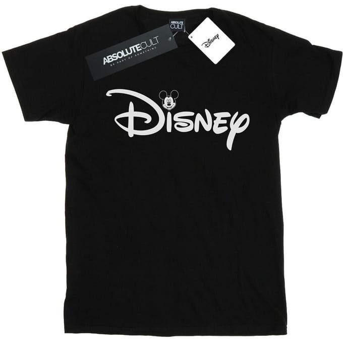 Disney Jongens Mickey Mouse Hoofd Logo T-shirt (Zwart)