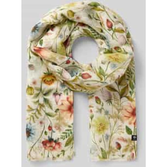 Sjaal met all-over bloemenmotief
