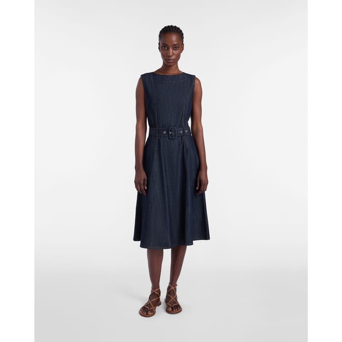 jurk in chambray vrouw