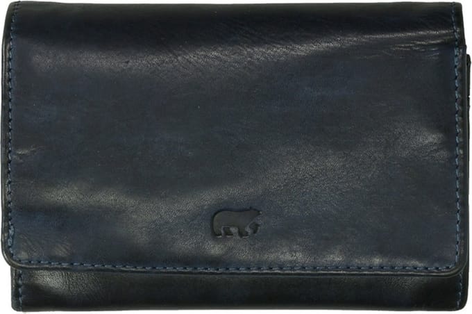 Bear Design Diana Leren Overslagportemonnee - Blauw
