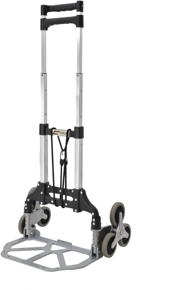 AWTOOLS - Vouwbare Trapwagen - 80kg - Aluminium - Driedubbele Wielen