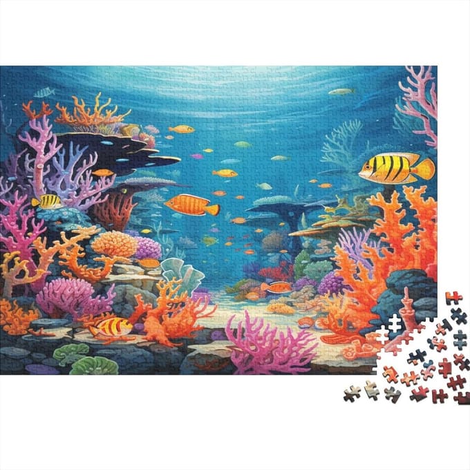 Fotopuzzel 1000 Stukjes - Marine Leven Puzzel - Ontspanning Thuis - Premium Kwaliteit Karton - 75 x 50 cm
