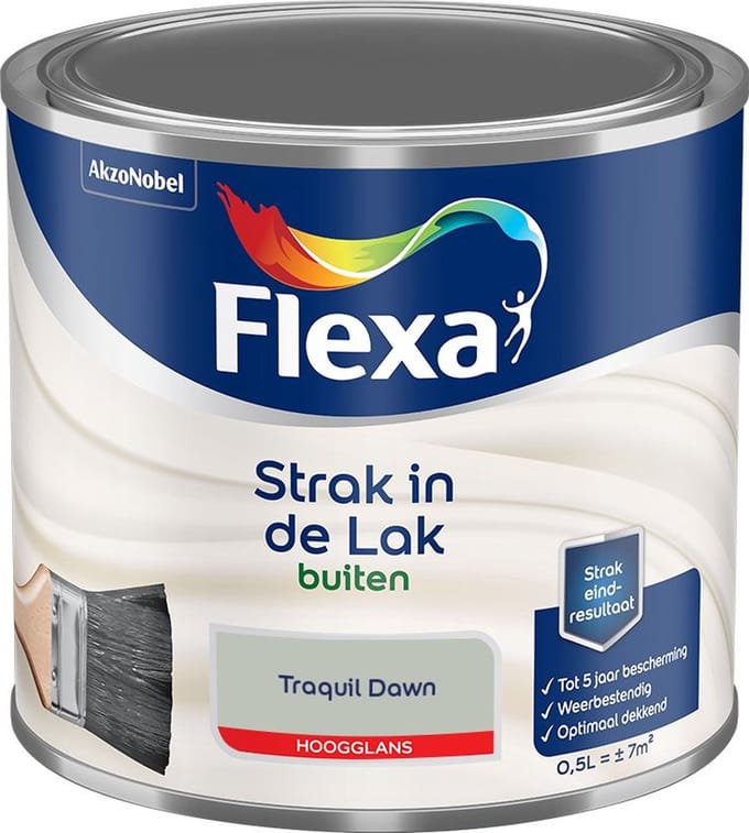 Flexa - Strak In De Lak Buitenlak Hoogglans - Tranquil Dawn - Mengverf - 500 Ml