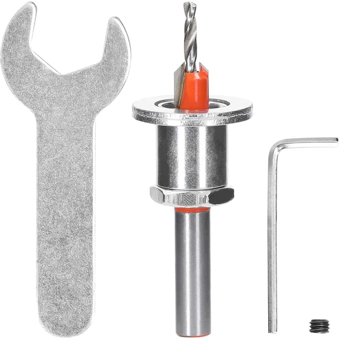 8mm Schacht Carbide Verzinkboor Houtbewerking Bovenfreesbit 2.5-10.5mm Hoogte Verstelbare Frees 2.8mm veelkleurig