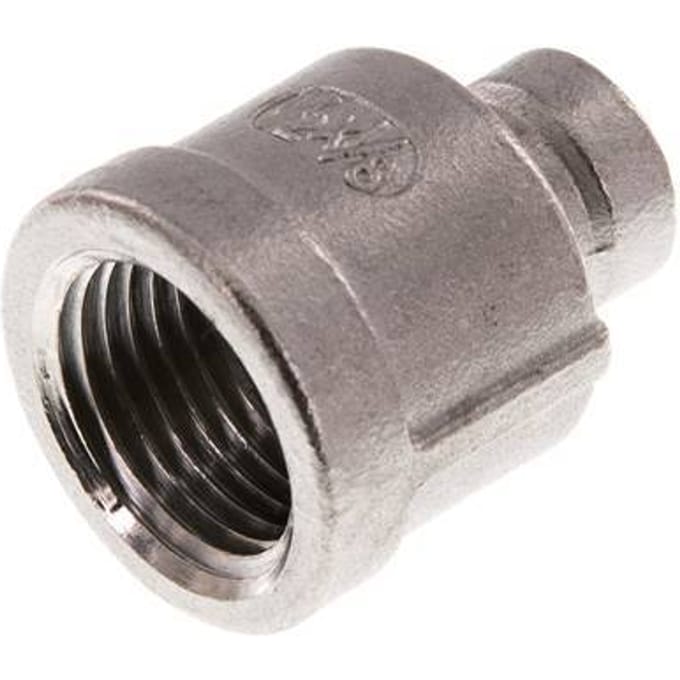 Rp 1/2'' x Rp 1/8'' RVS Ronde Sok 16 Bar