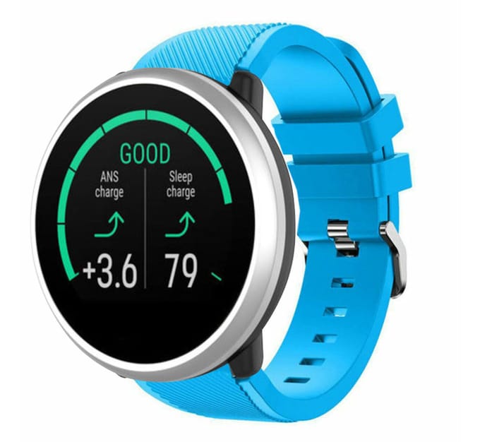 Polar Unite twill siliconen band (lichtblauw)