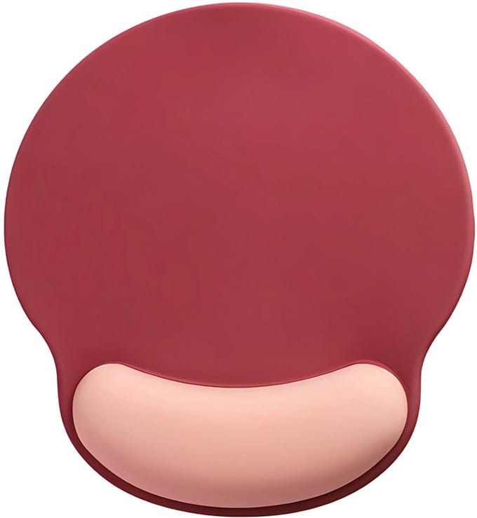 Techidna - Ergonomische Muismat met Polssteun - Rood & Roze - Gelkussen - Antislip - Compact