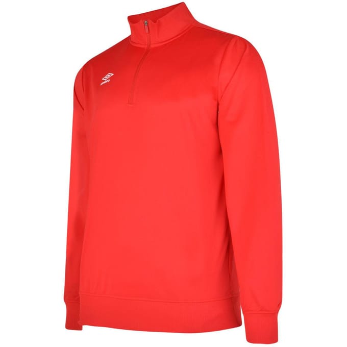 Umbro Heren Club Essential Half Zip Sweatshirt (Vermiljoen)